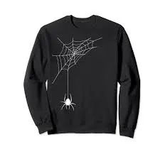 Halloween Web Graphic Spider Sweatshirt,